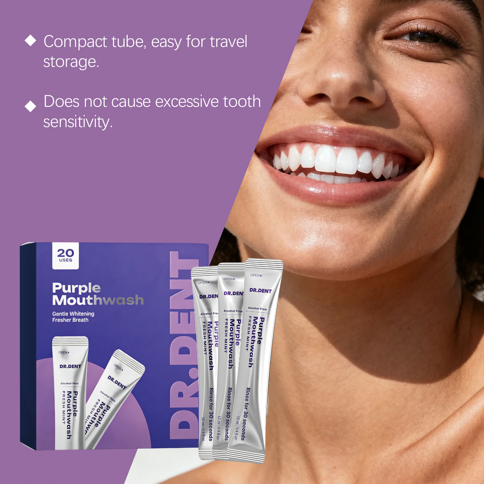 Enjuague bucal morado para bla - Teeth Whitening Mouthwash reseña y precio