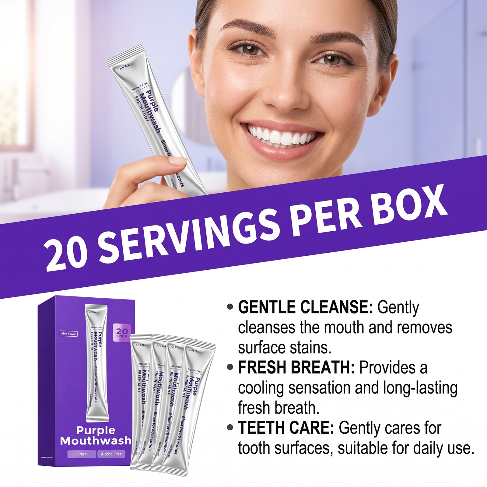 Paquete de 20 Enjuagues Bucale - Teeth Whitening Mouthwash reseña y precio
